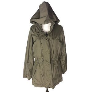 Eddie Bauer Full Zip Hooded Lightweight‎ Jacket Women's Size S Green